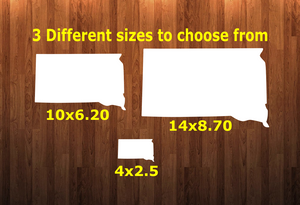 South Dakota State -  3 different sizes use drop down bar -  Sublimation Blank MDF Single Sided