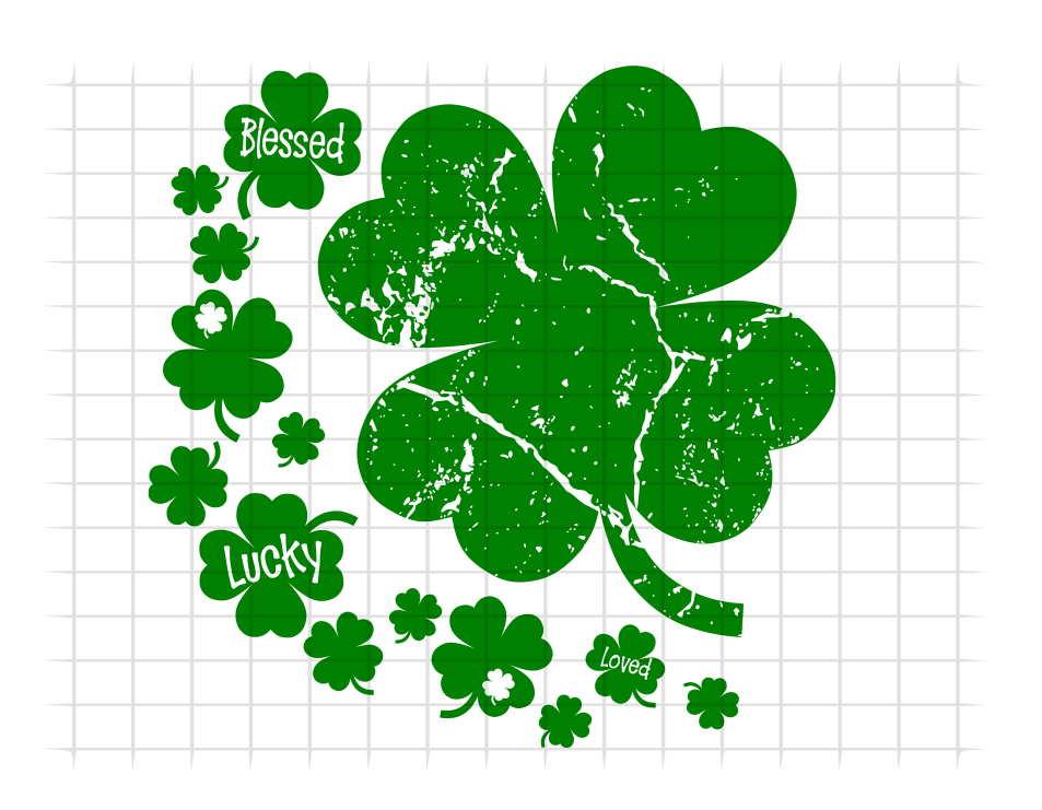 (Instant Print) Digital Download - Blessed Lucky Loved Clover