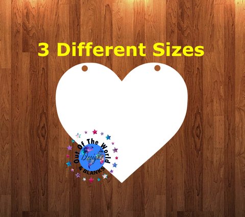 Heart WITH holes - Wall Hanger - 3 sizes to choose from -  Sublimation Blank  - 1 sided  or 2 sided options