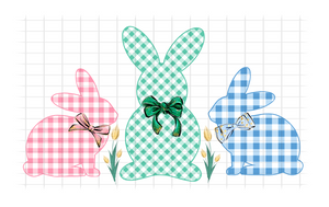 (Instant Print) Digital Download - Spring plaid bunny