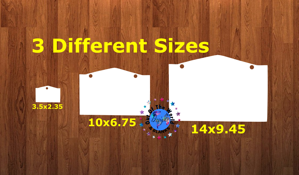Window WITH holes - Wall Hanger - 3 sizes to choose from -  Sublimation Blank  - 1 sided  or 2 sided options