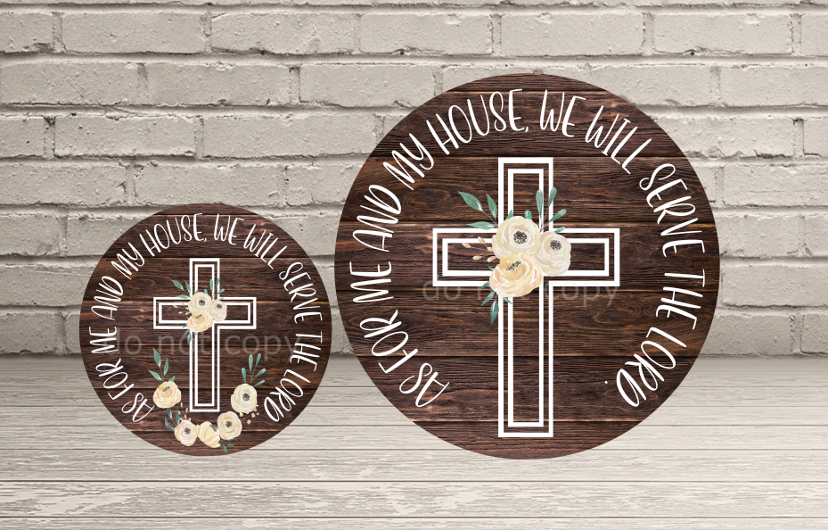 (Instant Print) Digital Download -  2pc set (you get both) As for me and my house, we will serve the lord.
