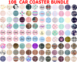 (Instant Print) Digital Download - 108 Car Coaster Digital Bundle