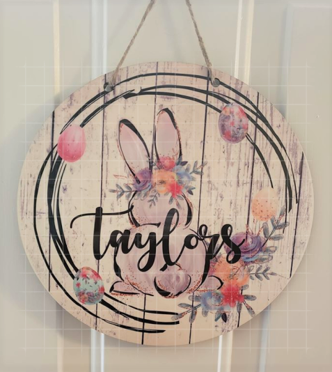 (Instant Print) Digital Download - Bunny Design For Rounds (NO NAME INCLUDED) Add your own name