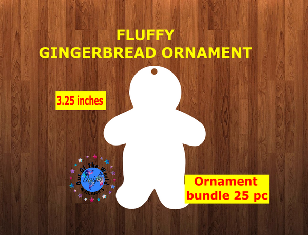 Fluffy Gingerbread shape 10pc or 25 pc  Ornament Bundle Price