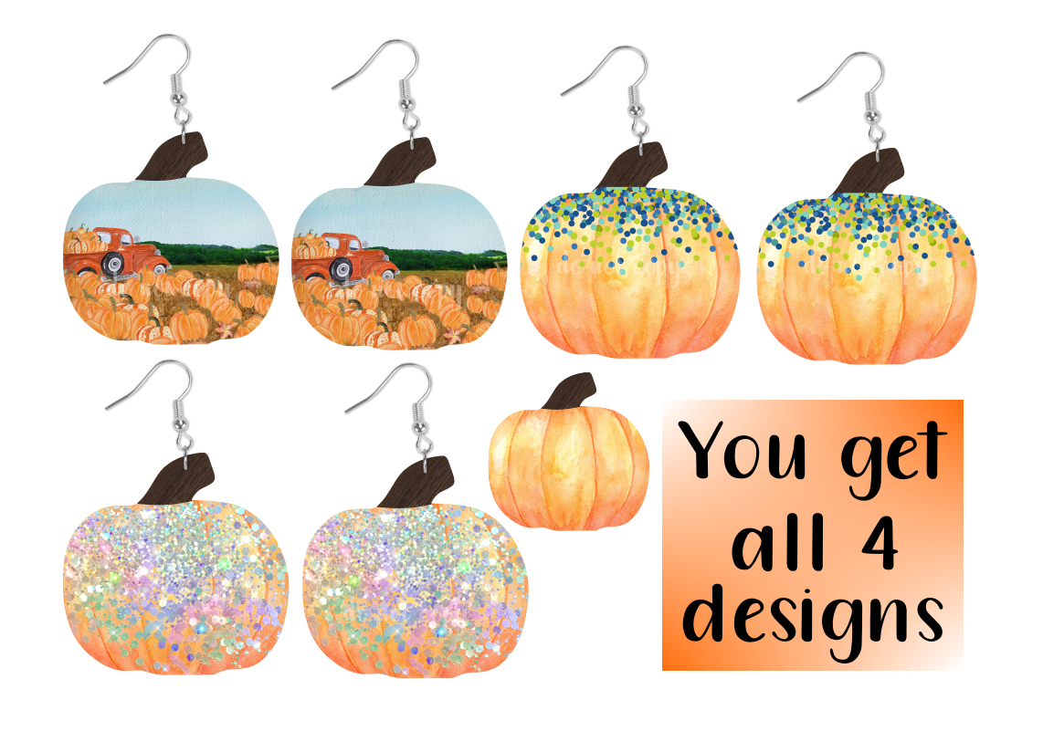 (Instant Print) Digital Download -  All 4 designs for our pumpkin blanks  - made for our blanks