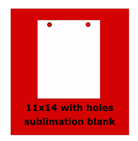 Rectangle Size 11x14 inch with holes -  Sublimation Blank Wall or Door Hanger