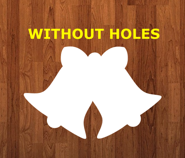 Double bell WITHOUT holes - Wall Hanger - 3 sizes to choose from -  Sublimation Blank  - 1 sided  or 2 sided options