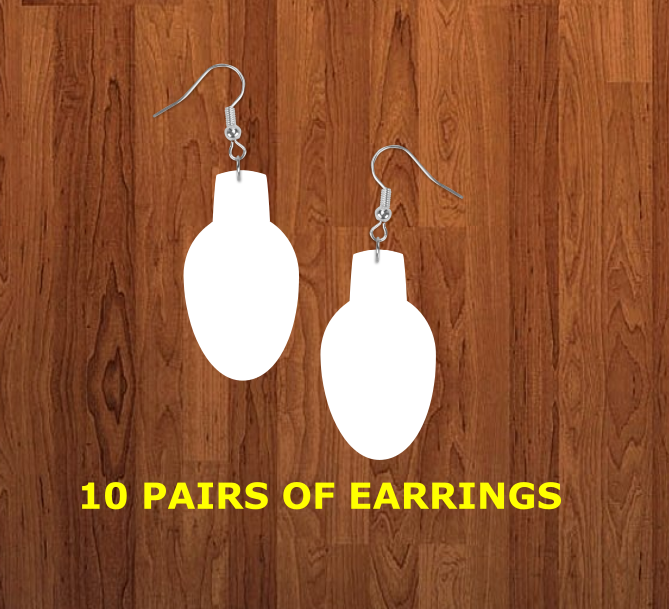 Light bulb earrings size 1.5 inch - BULK PURCHASE 10pair