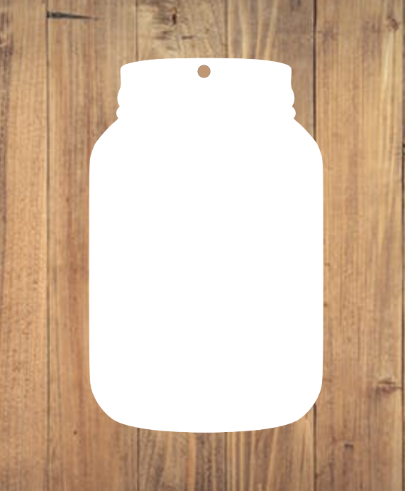 Mason Jar Size 2.5x4  -  Sublimation Blank MDF Single Sided