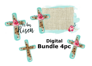(Instant Print) Digital Download - Cheetah cross bundle 4pc