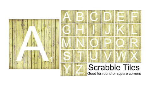 (Instant Print) Digital Download - Scrabble tiles, complete set A-Z - Made for out MDF blanks