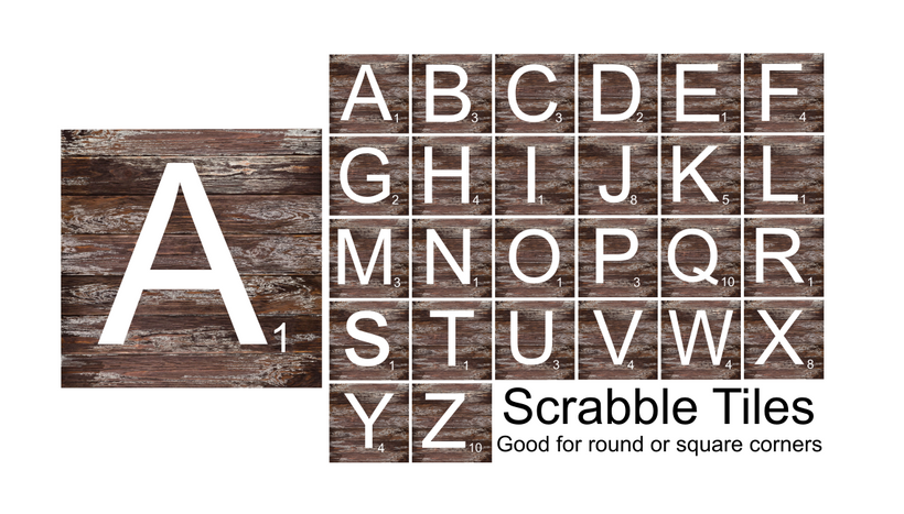 Scrabble Tile Shape Designs