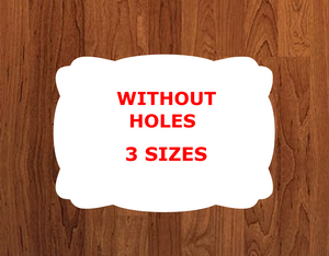 Scloud shape WITHOUT holes - Wall Hanger - 3 sizes to choose from -  Sublimation Blank  - 1 sided  or 2 sided options