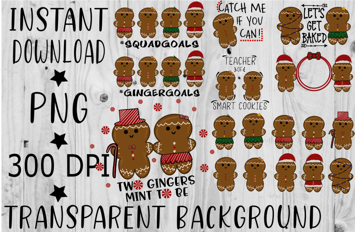 (Instant Print) Digital Download - 17pc Gingerbread bundle