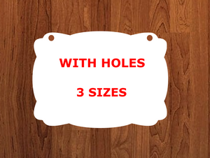 Scloud shape with holes - Wall Hanger - 3 sizes to choose from -  Sublimation Blank  - 1 sided  or 2 sided options