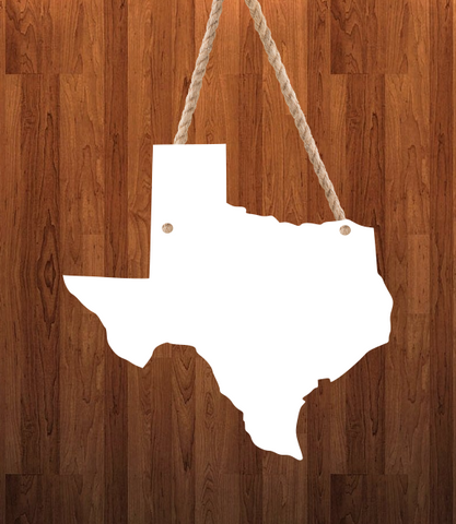 Texas State Hanger- 3 different sizes use drop down bar -  Sublimation Blank MDF Single & Double Sided