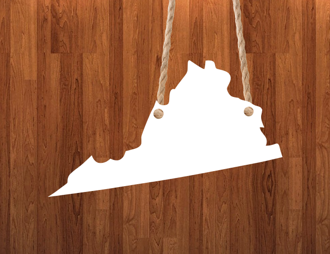 Virginia State Hanger- 3 different sizes use drop down bar -  Sublimation Blank MDF Single & Double Sided