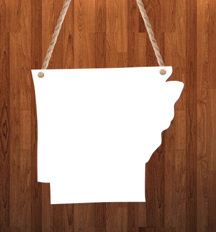 Arkansas State Hanger- 3 different sizes use drop down bar -  Sublimation Blank MDF Single & Double Sided