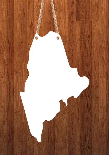 Maine State Hanger- 3 different sizes use drop down bar -  Sublimation Blank MDF Single & Double Sided