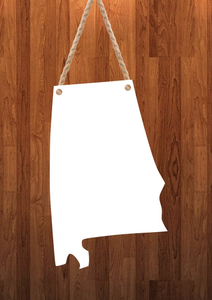 Alabama State Hanger- 3 different sizes use drop down bar -  Sublimation Blank MDF Single & Double Sided