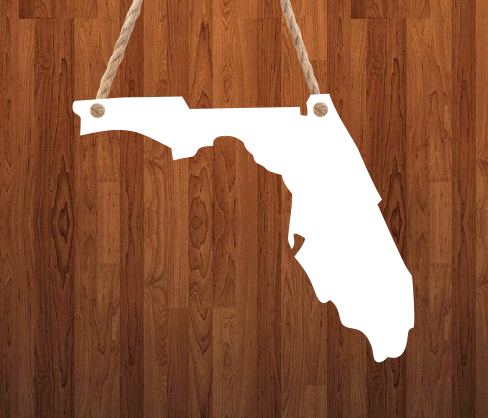 Florida State Hanger- 3 different sizes use drop down bar -  Sublimation Blank MDF Single & Double Sided