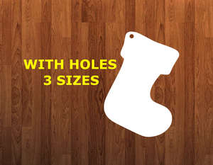 Stocking with hole - Wall Hanger - 3 sizes to choose from -  Sublimation Blank  - 1 sided  or 2 sided options