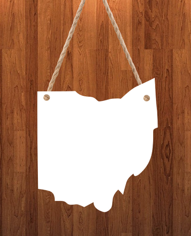 Ohio State Hanger- 3 different sizes use drop down bar -  Sublimation Blank MDF Single & Double Sided