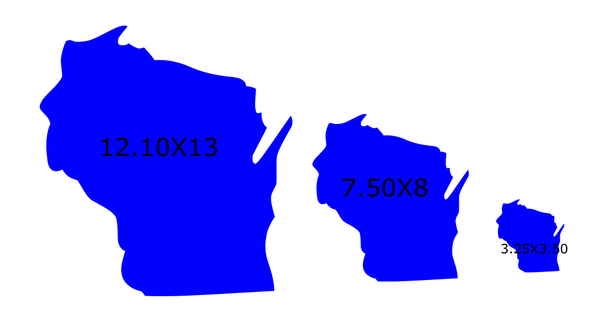 Wisconsin State - 3 different sizes use drop down bar -  Sublimation Blank MDF Single & Double Sided