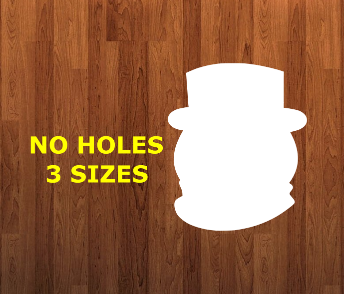 Snowman head WITHOUT holes - Wall Hanger - 3 sizes to choose from -  Sublimation Blank  - 1 sided  or 2 sided options