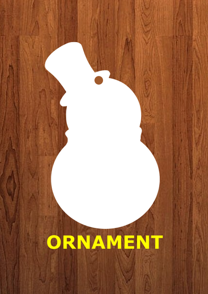 Snowman with top hat with holes - Wall Hanger - 3 sizes to choose from -  Sublimation Blank  - 1 sided  or 2 sided options