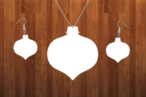 Bulb drop ornament necklace sets- you get 10 sets - BULK PURCHASE 10pair earrings and 10pc necklace