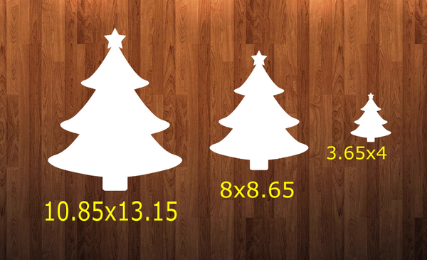 Star Tree WITHOUT holes - Wall Hanger - 3 sizes to choose from -  Sublimation Blank  - 1 sided  or 2 sided options