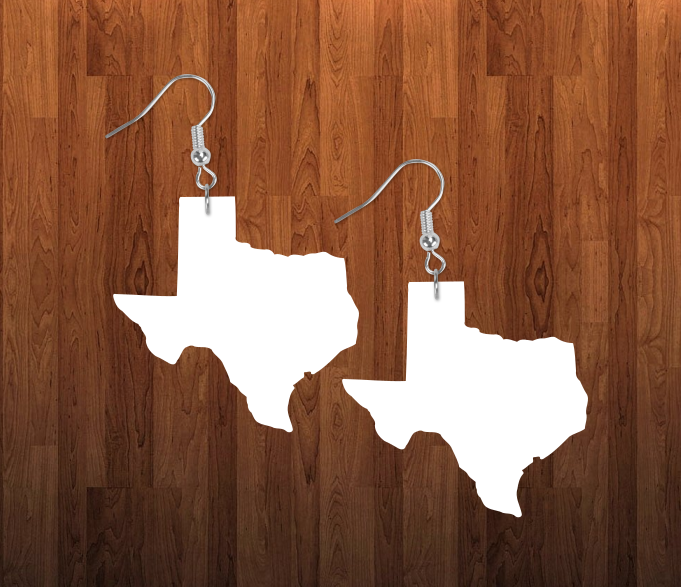 Texas earrings size 2 inch - BULK PURCHASE 10pair