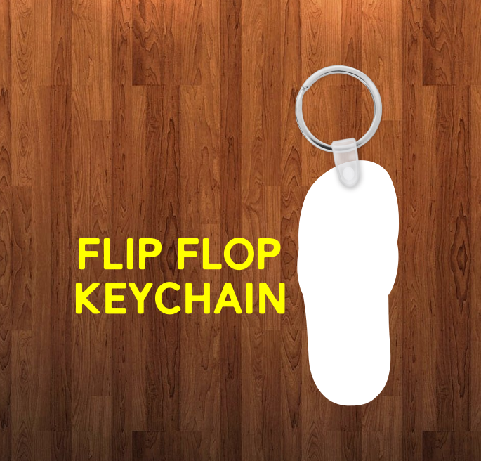 Flip flop Keychain - Single sided or double sided  -  Sublimation Blank