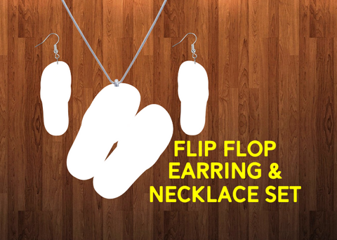 Flip flop Earring and necklace sets- you get 10 sets - BULK PURCHASE 10pair earrings and 10pc necklace