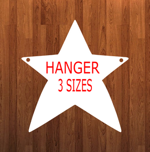 Star - Wall Hanger - 3 sizes to choose from -  Sublimation Blank  - 1 sided  or 2 sided options