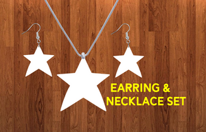 Star Earring and necklace sets- you get 10 sets - BULK PURCHASE 10pair earrings and 10pc necklace