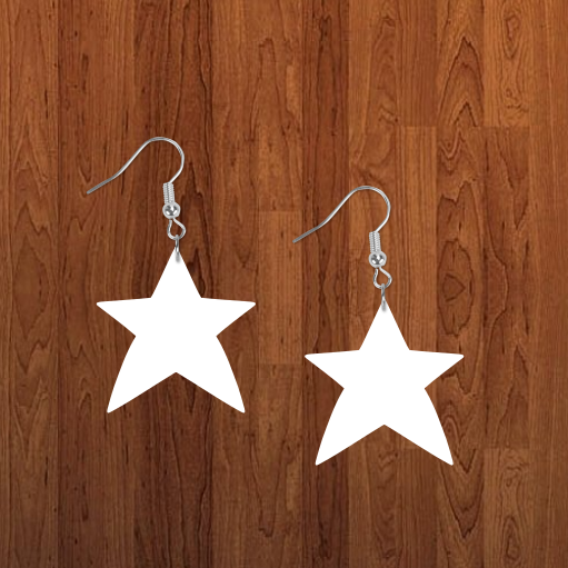 Star earrings size 1.5 inch - BULK PURCHASE 10pair