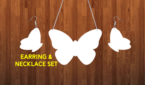 Butterfly Earring and necklace sets- you get 10 sets - BULK PURCHASE 10pair earrings and 10pc necklace