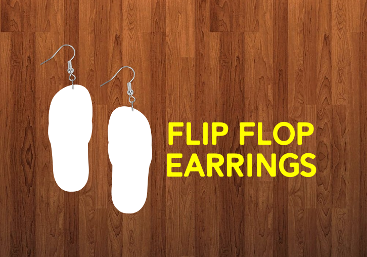 Flip flop earrings size 2.5 inch - BULK PURCHASE 10pair