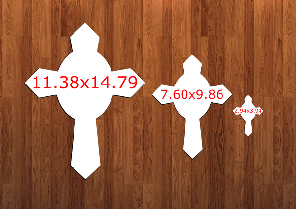 Cross hanger - 3 sizes to choose from -  Sublimation Blank  - 1 sided  or 2 sided options