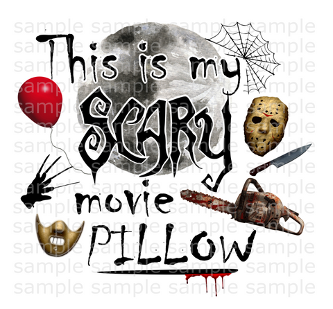 (Instant Print) Digital Download - This is my scary movie pillows