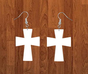Cross earrings size 2.5 inch - BULK PURCHASE 10pair