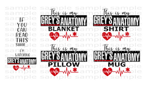 (Instant Print) Digital Download - Grey's Anatomy 5pc bundle set