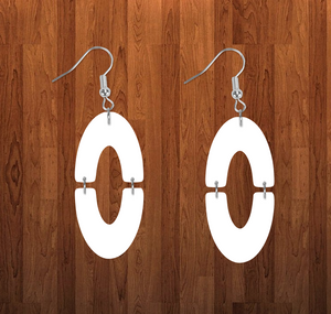 Oval 2 piece earrings size 2.5 inch - BULK PURCHASE 10pair