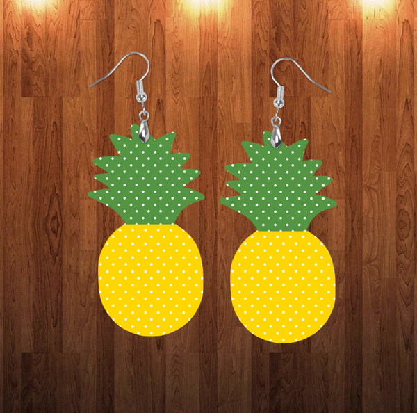 (Instant Print) Digital Download - Pineapple polka dot - for earrings or door hanger - Made for out MDF blanks