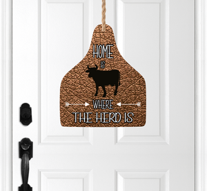 (Instant Print) Digital Download - Home is where the heard is cattle tag - Made for out MDF blanks