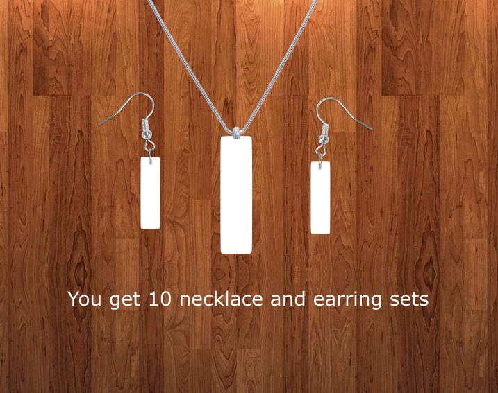 Bar Earring and necklace sets- you get 10 sets - BULK PURCHASE 10pair earrings and 10pc necklace