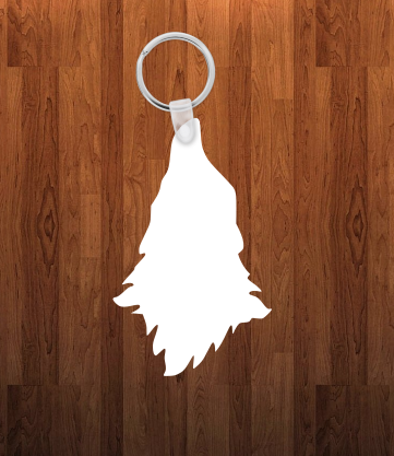 Gnome without feet Keychain - Single sided or double sided  -  Sublimation Blank